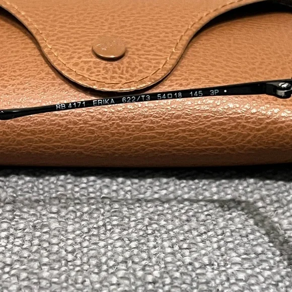Ray-Ban Erika polarized Black Sunglasses with Tan Case - Picture 5 of 7